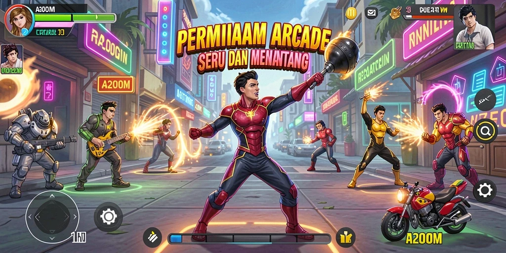 Tampilan gameplay A200M yang menarik dan mengasyikkan.