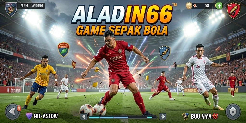 Screenshot gameplay ALADIN66 dengan laga sepak bola yang seru.