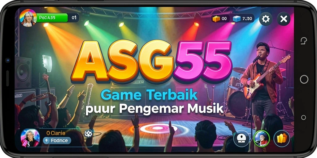 Tampilan gameplay ASG55 dengan berbagai genre musik yang menarik.