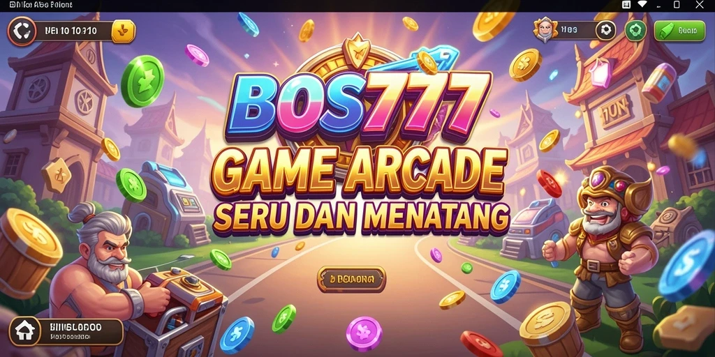 Tampilan gameplay arcade yang menantang dan penuh warna.