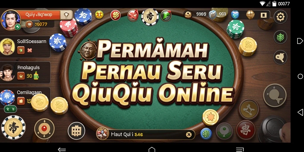 Tampilan menarik dari gameplay QiuQiu C0077 dengan pemain aktif.