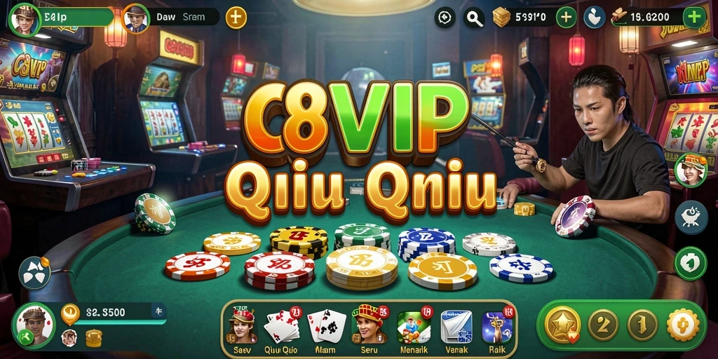 Screenshot gameplay QiuQiu C8VIP yang menegangkan.