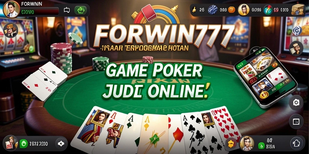 Tampilan aktivitas permainan poker seru di FORWIN77.