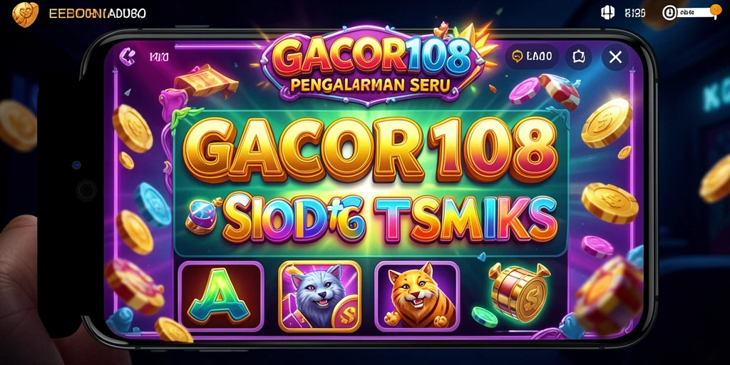 Tampilan gameplay menarik GACOR108 dengan berbagai tema slot