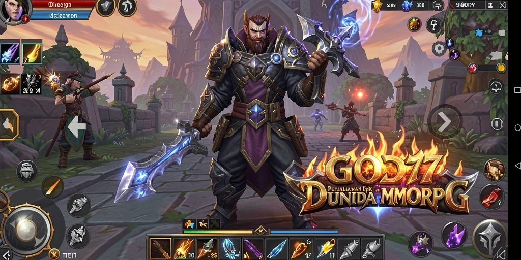 Screenshot gameplay GOD77 menampilkan aksi petualangan seru dalam dunia MMORPG.