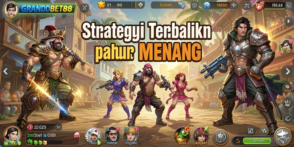Screenshot gameplay menampilkan strategi seru di GRANDBET88.