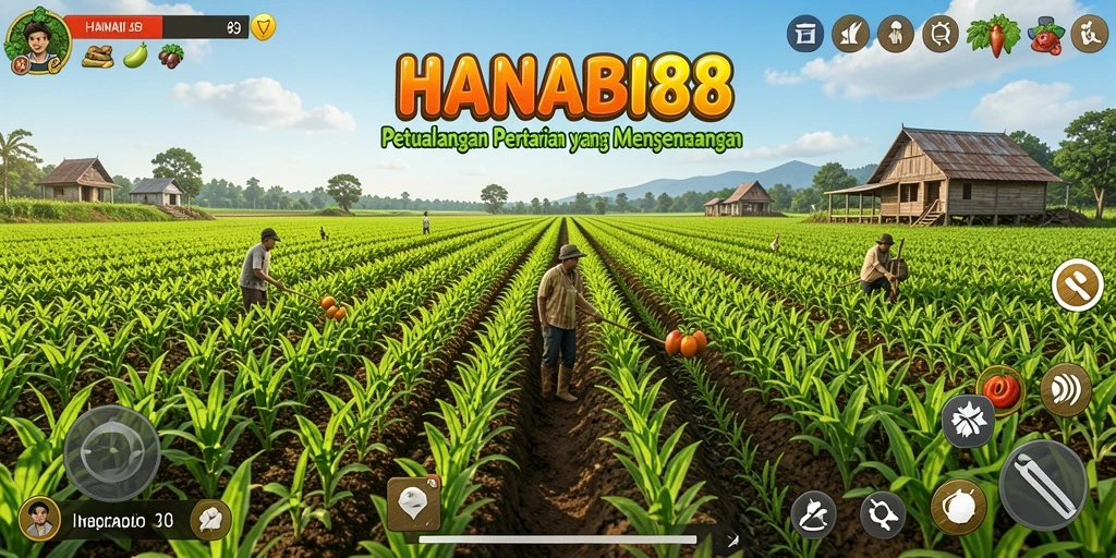 Screenshot gameplay menunjukkan aktivitas bertani yang seru dan mengasyikkan.