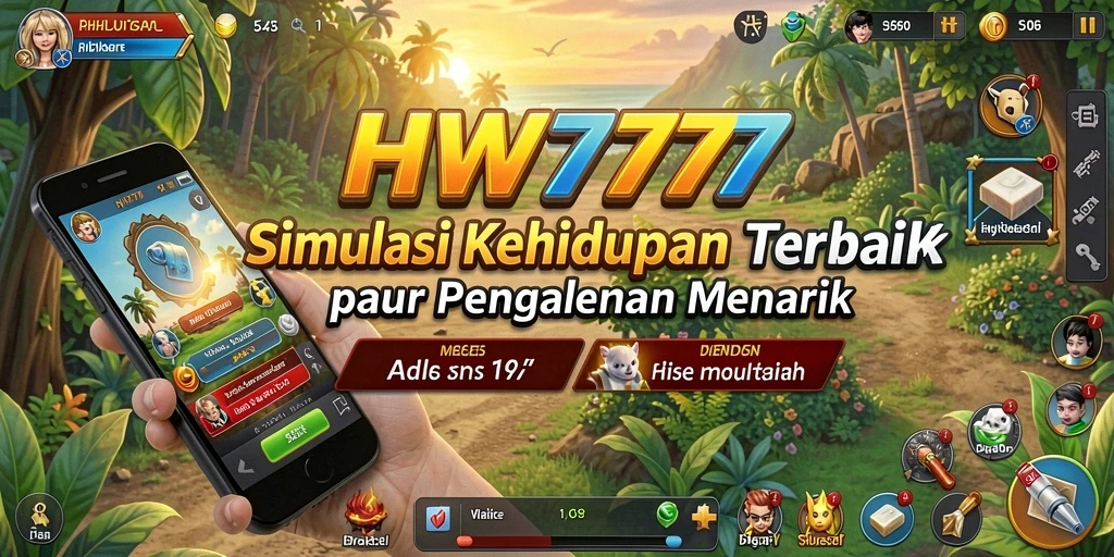 Gameplay HW777 menampilkan interaksi sosial yang mendalam dan desain rumah menarik.