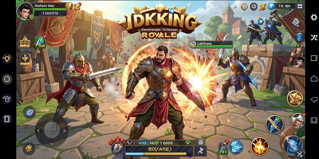 Screenshot IDRKING menampilkan aksi seru dalam Battle Royale.