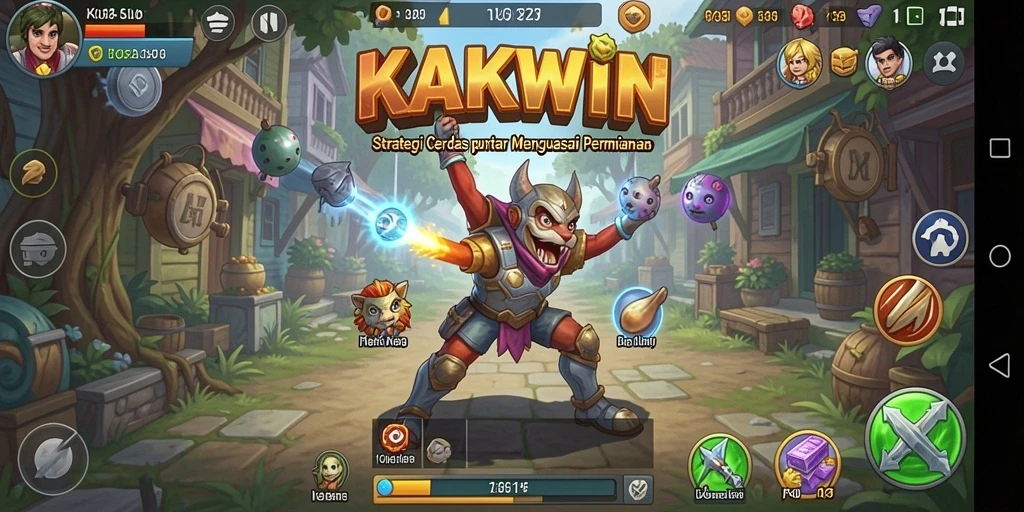 Tampilan gameplay KAKWIN yang menantang dan strategis.