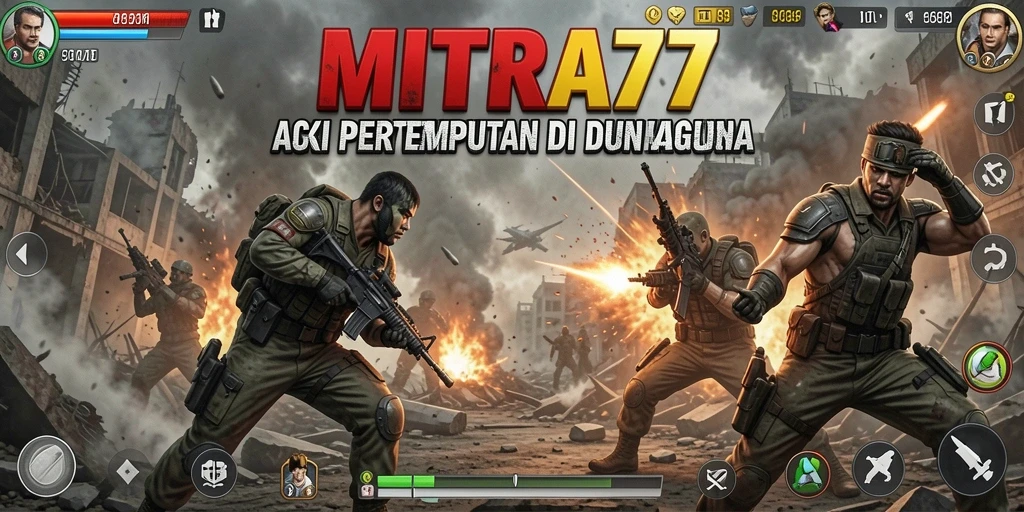 Tampilan gameplay seru dari MITRA77 dengan aksi menegangkan.