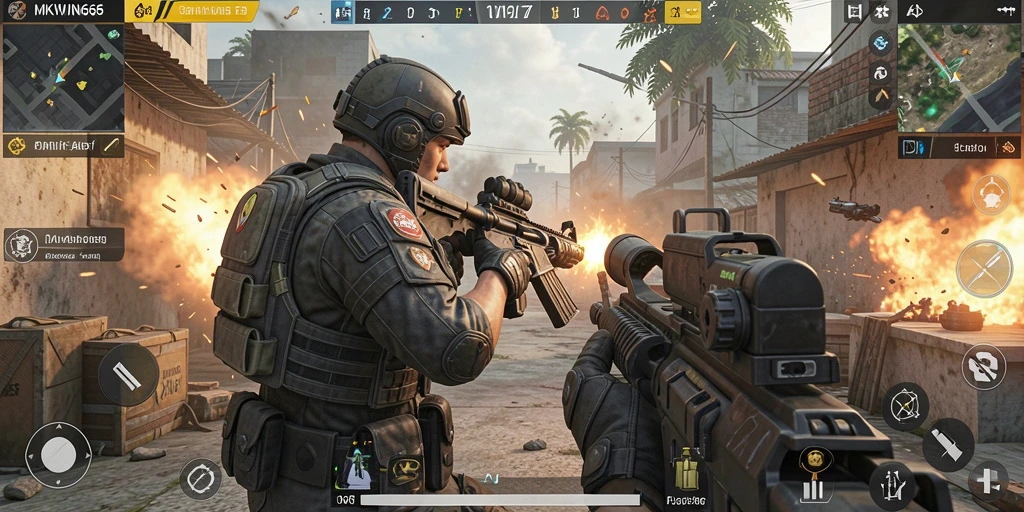 Tangkapan gameplay luar biasa yang menampilkan aksi tembak-menembak di <strong>MKWIN666</strong>