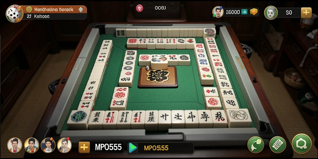 Tampilan gameplay Mahjong yang seru dan menantang di MPO555.