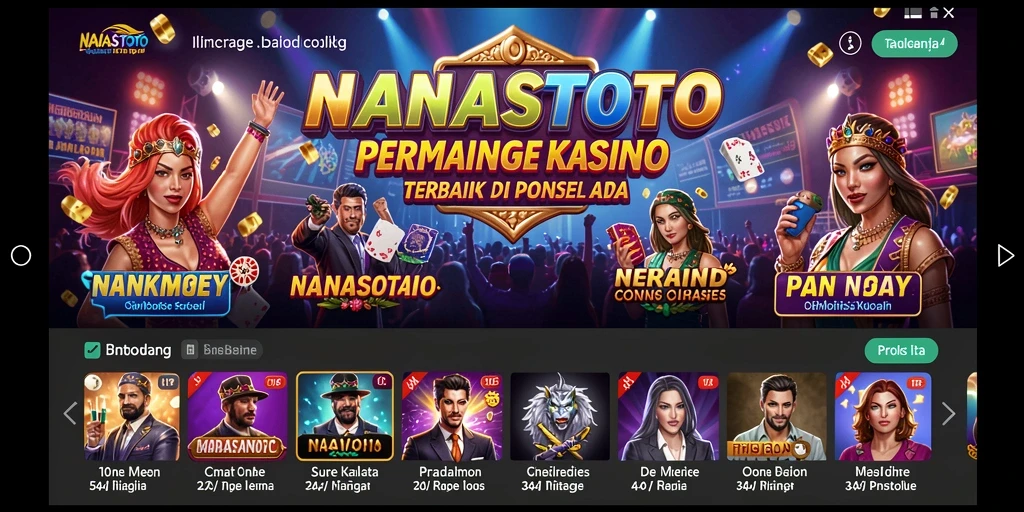 Tampilan gameplay seru dari NANASTOTO dengan berbagai permainan kasino.