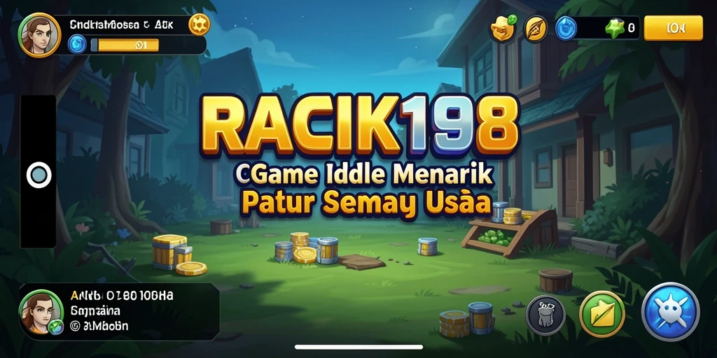 Tampilan gameplay menarik dalam RACIK198 yang menunjukkan kemajuan Idle.