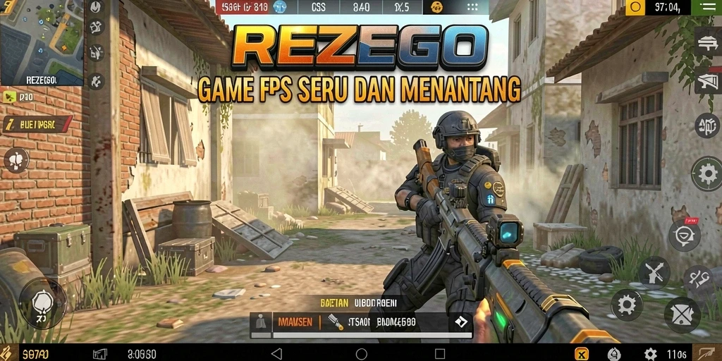 Tampilan menyeramkan dari gameplay seru REZEGO yang penuh aksi FPS.