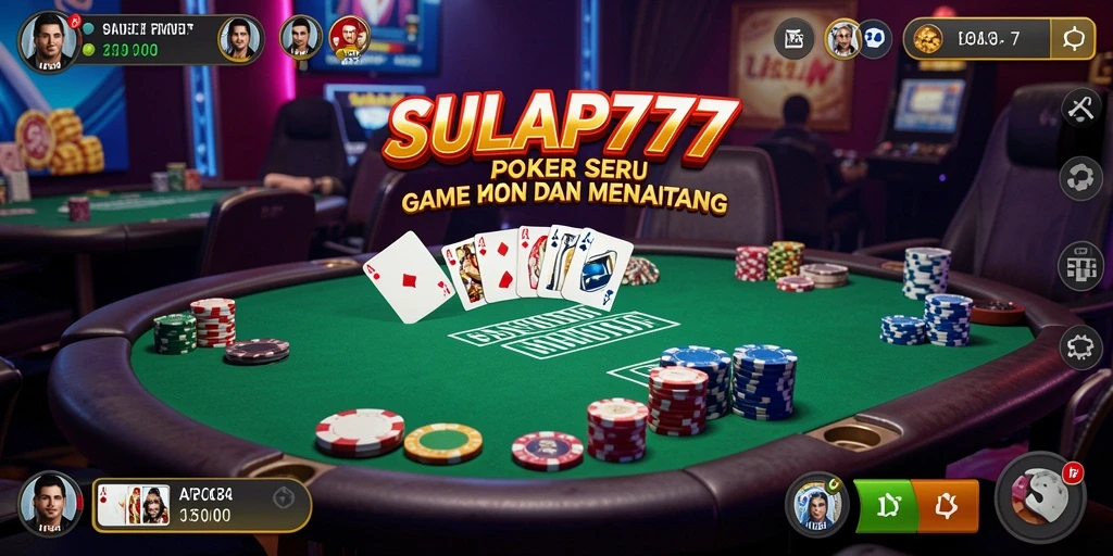 Tampilan gameplay SULAP777 yang menarik saat bermain Poker.