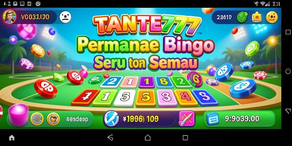Tampilan permainan Bingo yang menegangkan dan penuh warna.
