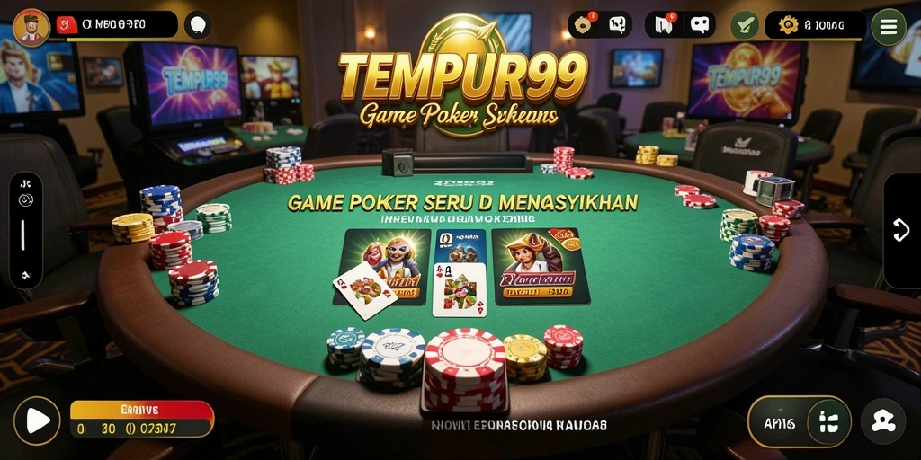 Screenshot gameplay Poker TEMPUR99 yang menarik dan seru