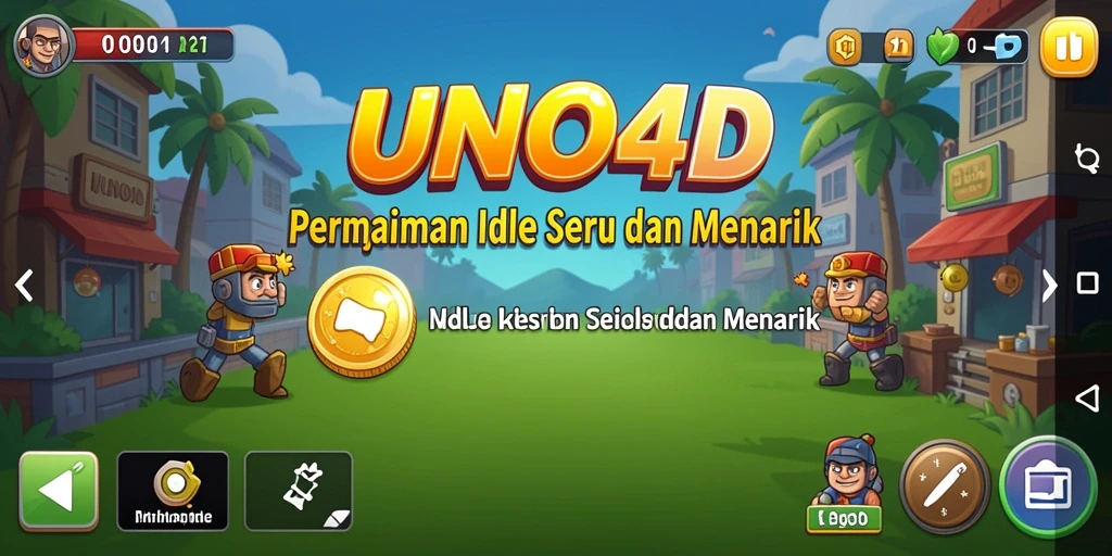 Tangkapan layar gameplay UNO4D menampilkan suasana Idle yang asyik.